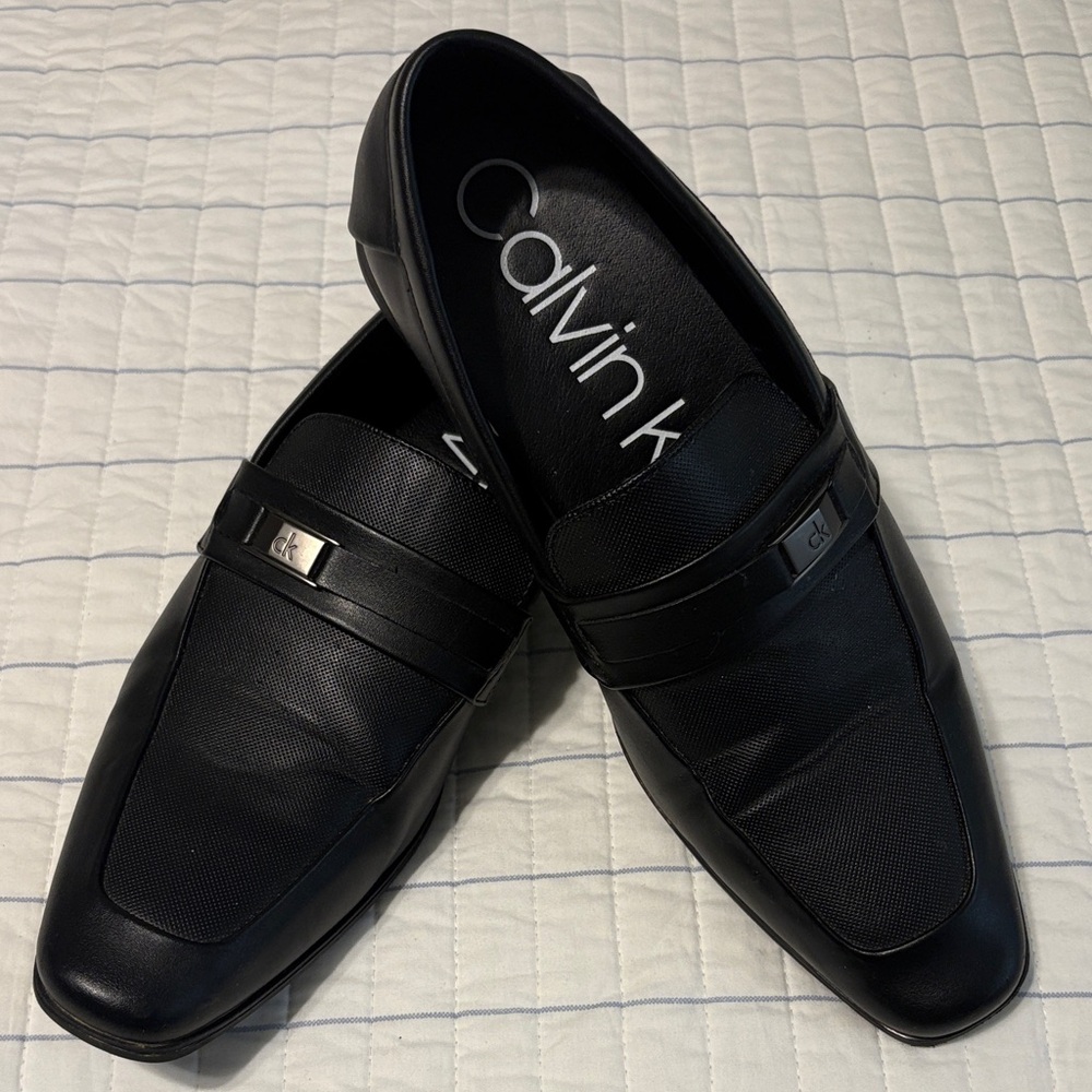 Calvin Klein Men's Elegant Black Slip-Ons